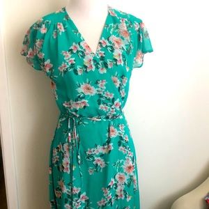 Floral maxi wrap dress